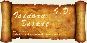Isidora Despot vizit kartica